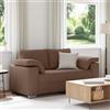 Traylux Divano a 2 posti, marrone, 160 cm, in tessuto con design traspirante, durevole, comodo, ideale per soggiorno, camera degli ospiti o ufficio, kit di montaggio incluso, mobili imbottiti robusti