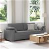 Traylux Divano a 3 posti grigio scuro, 220 cm, in tessuto con funzione relax e vano portaoggetti, adatto per soggiorno, camera degli ospiti, ufficio, lounge, arredo imbottito resistente, design