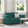 Traylux Divano a 2 posti, verde scuro, 160 cm, tessuto con design traspirante, resistente, comodo, ideale per soggiorno, camera degli ospiti o ufficio, include vano portaoggetti, funzione relax ed