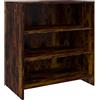 SYDE Credenza in rovere affumicato, 70 x 40,5 x 75 cm | 3 ripiani, in legno di rovere affumicato, per libri e decorazioni