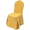 Generic Coprisedie con Schienale 6 Pezzi, Copri Sedie Soggiorno e Cucina, | Rivestimento Universale, Fodera con Gonna a Pieghe 360°, Antimacchia Lavabile(Yellow,1pc)