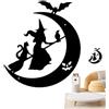 Générique Sagoma di strega decorazione da appendere Halloween strega scopa luna | Gancio in metallo per porta e finestra per casa interna esterna bagno camera da letto soggiorno cucina