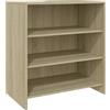 SYDE Credenza in rovere Sonoma, 70 x 40,5 x 75 cm | 3 ripiani, ampio stoccaggio, superficie resistente, armadio ausiliario decorativo