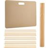 PH PandaHall 12pz Kit di Strumenti per Ceramica, 1pz Tagliere per Argilla 1pz Mattarello in Legno per Argilla 10pz Guida per Mattarello in Argilla per Gli Appassionati di Arte della Ceramica
