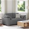 Traylux Divano a due posti, grigio scuro, 160 cm, tessuto con design traspirante, durevole e resistente all'usura, per soggiorno, camera degli ospiti o ufficio, con braccioli confortevoli, struttura