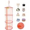 chituodian Peluche Organizer Armadio da Appendere, Portaoggetti da Appendere 2 pezzi Porta Borse da Armadio Cestini Pieghevoli con Cerniera per Peluche, Portaoggetti da Specifici per Vestiti Quilt