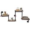 SanBouSi Mensola sospesa a 4 strati per tubi industriali, scaffalature per tubi decorativi, scaffalature in metallo vintage Shelves