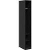 zuentd Armadio autoportante nero 50x30x200 cm materiale in legno con | MDF, design moderno, scomparti, facile manutenzione, camera da letto, minimalista, elegante