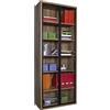 Composad | Libreria Alta della Linea DAVINCI con 2 Ante in Vetro, Libreria Scaffale Moderna, (LxAxP) 81,60x217,50x35,70 cm, Colore Noce, per Studio, Soggiorno, Ufficio, Made in Italy