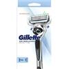 Gillette Skinguard Sensitive Flexball Rasoio Barba Uomo, 2 Lamette, Grigio | per Uomini con Irritazioni della Pelle, 1 Rasoio Skinguard Sensitive, 2 Lamette da Barba