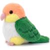 shownicer Uccello di peluche, maneggevole, verde, 11 cm | Peluche a forma di uccello, giocattolo, decorazione da scrivania e da collezione, regalo per bambini, adulti e amici