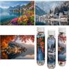 Luneko Puzzle piccoli per adulti, puzzle stimolanti e compatti, mini puzzle da 150 pezzi, temi laghi, montagne, paesaggi naturali e viaggi, formato 6 x 4 pollici, confezione da 3