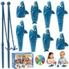 KutaKuta 11 Pezzi Gioco Pesca con Gli Squali, Gioco Pesca Bambini | Gioco Pesca Bambini Scalabile Retrattile Giocattoli da Pesca per Bambini Divertente Tavolo Genitori Figli per Regalo