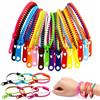 PIPABD 30 Pezzi Braccialetti Con Chiusure Lampo,Giocattoli Sensoriali, Antistress E Dell'Amicizia,Gadget Compleanno Per Bambini E Bambine(Multicolore)