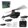 Generico C128 Modello di Elicottero RC con Telecamera 1080P, 2.4G 4CH Scout Drone Ricognizione Aeromobili Militari con giroscopio a 6 Assi, Un Tasto decollo/atterraggio,3 Battery