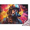 6N2X9A4S Ritratto Vigile del Fuoco Puzzle 1000 Pezzi Carta per Adulti Stile Arte Graffiti Relax Decorazione Casa Regalo Famiglia 38x26cm/1000pcs