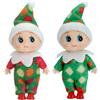 POPOYU Bambola di elfo di Natale per ragazzi e ragazze, accessorio natalizio piccolo elfo tradizionale mini baby doll giocattoli novità