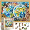WOODEN.CITY Puzzle in legno della fauna selvatica del pianeta, puzzle in legno da 1000 pezzi per adulti con 100 forme uniche di animali, puzzle in legno ecologico di alta qualità per adulti