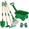 Generico Set da Giardino per Bambini con Carriola e Attrezzi Giocattolo | Kit Giardinaggio Completo, Gioco Educativo, Per Sabbia e Giardino, Uso Esterno, Accessori Inclusi