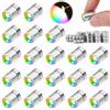LQTSLFM 20 Pezzi Mini Luci LED con Batteria, Micro Luce Casa delle Bambole | Micro Luci a Batteria, Alloggiamento Argentato, Mini LED per Feste Vetrine Lavori-Creativi Casa delle Bambole Illuminazione