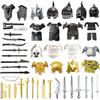 PizazzToy Kit di accessori per il cavaliere medievale, set di 45 armi da cavaliere, inclusi caschi e armature, compatibile con arma medievale
