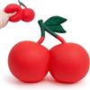 Crunier Set da 4 palline antistress a forma di ciliegia, grande squishy Taba | Squishy Fufu da schiacciare, gioco antistress per adulti, bomboniera, regalo di Natale