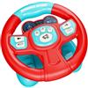 Xgdsnly Simulatore di Guida per Bambini Volante per Gioco Sterzo con Cruscotto Pulsanti Tattili Controlli Laterali con Luci E Suoni Base a Ventosa Adatto a , Rosso, Blu , Ricaricabile