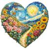 AEEKDOOK Puzzle in legno per adulti, 200 pezzi, puzzle da giardino a forma di cuore, puzzle in legno a forma di animale, decorazione ecologica per casa e ufficio (M, 29 x 28,7 cm)