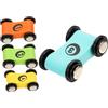 WOONEKY Mini Macchinina da Corsa in Legno, 4 Pezzi, Educativa | Adatta alle Mani Piccole, Esercita i Muscoli, Favorisce Creatività, per Feste Bimbi e Natale