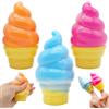 Crunier 3 Squishy a forma di gelato Taba Fufu, simpatici antistress | Taba Squishy, squishy da stringere, regali antistress, gioco sensoriale, per tutte le età
