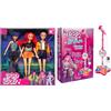 PRESTIGE & DELUXE Set 3 Bambole K pop Idols Stars Rumi Mira Zoey H 30 cm | Personaggi Anime Collezione Completa Fashion Dolls per bambine + Microfono Karaoke Asta Regolabile con Connessione MP3/Smartphone