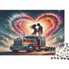 6N2X9A4S Coppia Camion Romantica Puzzle 1000 Pezzi Carta Adulti Notte Stellata Gioco di Puzzle 1000 Pezzi Relax Famiglia Decorazione Regalo 38x26cm/1000pcs