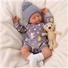 BABESIDE Bambole Reborn Maschio - 20 Pollici Bambola Neonato Addormentato Realistico con Corpo in Cotone, Bambole Reborn Realistiche con Vestito & Accessori, Bambini dai 3 Anni in su