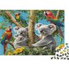 ZQXJNHPKRB Famiglia di Koala Pappagallo Tropicale Puzzle 1000 Pezzi Set Puzzle 1000 Pezzi Carta per Adulti Relax Concentrazione Famiglia Decorazione Regalo 38x26cm/1000pcs