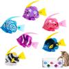 WDKXCN 6 Pezzi Pesce Robotico Elettrico con Luminoso | Pesce Robot con 2 Batterie, Giocattolo Bagno Robofish Riutilizzabile Pesce Galleggiante per Animali Domestici