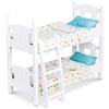 Melissa & Doug Mine to Love Wooden Play Bunk Bed for Dolls up to 18 inches-Stuffed Animals - White (2 Beds, 17.4"H x 9.1"W x 20.7"L Assembled and Stacked)