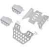 XBERSTAR RC Chassis Armors Set per MJX Hyper 1/8 H8P Acciaio Inox Skid Plate Chassis Guard Asse Protector