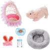 CAZSTYK Set da Gioco interattivo per Famiglie con maialini in Gomma, Pig1 | Bambola con animale sensoriale in miniatura per interni esterni, fai finta giocare, regalo