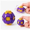 AEYAKA Helix Core Ball, Gioco Anti-Stress Rotante Ufficio - Viola A7 | Palla rotante anti-stress. Compatta 5,8cm per tasca/scrivania. Silenziosa per concentrazione, ufficio e scuola.