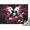 6N2X9A4S Coppia Romantica Puzzle 1000 Pezzi Carta per Adulti Scena d Amore con Rose Gioco di Puzzle 1000 Pezzi Relax Decorazione Regalo 38x26cm/1000pcs