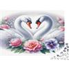 6N2X9A4S Cigni Bianchi Puzzle 1000 Pezzi Carta Puzzle per Adulti Scena Floreale Rilassante Famiglia Casa Decorazione Regalo 52x38cm/1000pcs