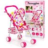 Generico Passeggino per Bambole con Cappottina Pieghevole in Metallo Scatola Regalo Carrozzina Richiudibile per Bambine Giocattoli Bimbe Passeggino per Bambole Passeggino Carrozzine