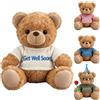 GOUFEISUN Orso Peluche Personalizzato Con Testo Nome Ricamato Sulla | 20cm, Orso Marrone Accogliente Da Con Maglia, Nome Ricamato Lavabile Per Coppie San Valentino Natale Matrimonio