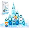 MYDOVA 30 mini piastrelle magnetiche a tema principessa e castello, mattoncini magnetici da viaggio essenziali con custodia, kit STEM On-The-Go Montessori, educazione prescolare, giocattolo sensoriale per