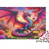 6N2X9A4S Drago Fantasia Colorato Puzzle 1000 Pezzi Carta Gioco di Puzzle 1000 Pezzi Paesaggio Magico Puzzle per Adulti Relax Regalo Famiglia 38x26cm/1000pcs