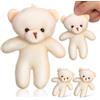 Toyvian Set di 5 mini orsacchiotti di peluche piccoli orsetti di peluche per portachiavi fai da te per decorazione della casa e regali di nozze