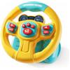 Xgdsnly Simulatore di Guida per Bambini Volante per Gioco Sterzo con Cruscotto Pulsanti Tattili Controlli Laterali con Luci E Suoni Base a Ventosa Adatto a , Giallo, Blu , Ricaricabile