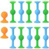 Huhaokejis 12pcs Freccette Ventosa, Ventosa Giocattoli Sensoriali, Freccette Gioco Blocchi Costruzione Silicone, Antistress Giocattoli Gioco di Freccette Interattivo a Ventosa Educativi
