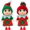 POPOYU 2 Pezzi Elfo di Natale Piccolo,Mini Elfo Natale Pupazzo,Piccoli Elfi Elfi di Babbo Natale Baby Bambola Natale,Elfo di Natale Piccolo Bambola Mini Elfi Bebè per Ragazze Ragazzi Compleanno Natale