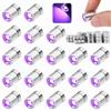 LQTSLFM 20 Pezzi Mini Luci LED con Batteria, Micro Luce Casa delle Bambole | Micro Luci a Batteria, Alloggiamento Argentato, Mini LED per Feste Vetrine Lavori-Creativi Casa delle Bambole Illuminazione
